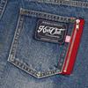Kirsh Zipper Point Denim Mini Skirt [Blue]