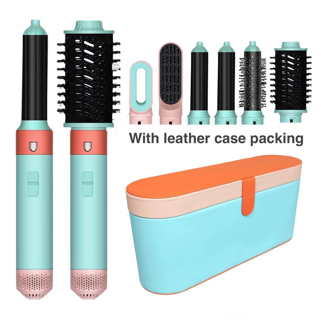 6 in 1 Hair Styler With Electric Curling Iron Hair Curler Dryers Hair Curler With Dryer And Straightening Brush Curling Rollers