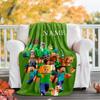 Customizable Minecraft Throw Blanket – Personalized Name, All-Season Cozy Snug Blanket, Machine Washable, Personalized Blanket