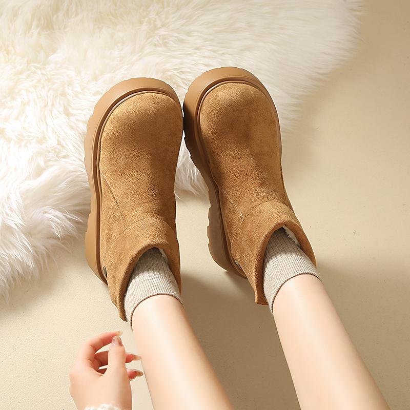 TUINANLE Newest Women Winter Snow Boots Slip on Short Boots Comfort Ankle Boots Faux Fur Lining Plush Boots
