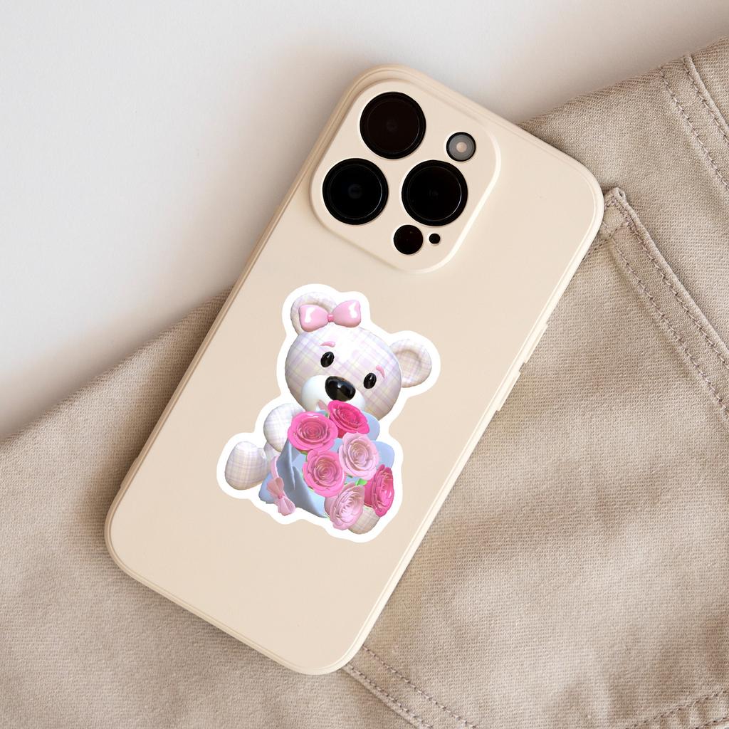 50 Cute INS Style Pink Series Graffiti Stickers Creative Cute Stickers Water Cup Mobile Phone Decoration Stickers