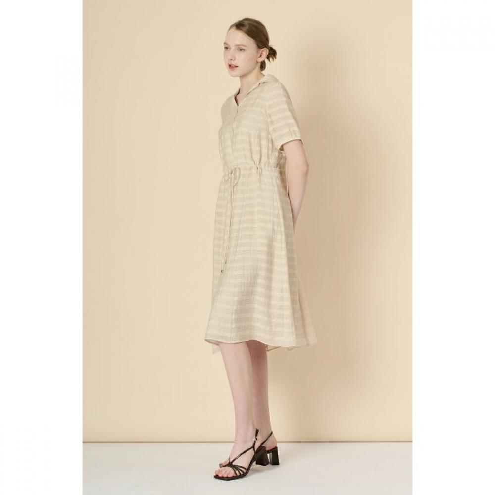 Bcbg Drawstring Dress With Shirt Collar B3m4o622
