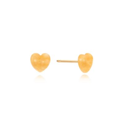 Orange Onyx Heart Earrings LPTN3024T