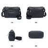 Leather messenger bag Large capacity multi-layer practical and simple new commuter shoulder messenger bag