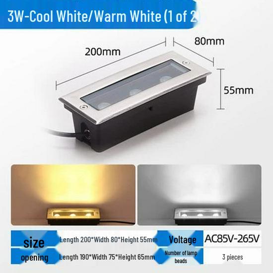 24V LED Stainless Steel Waterproof In-Ground Light for Parks and Courtyards