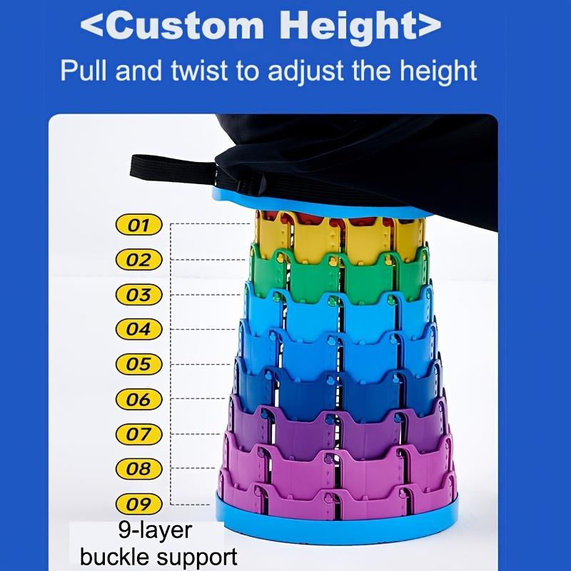Outdoor travel telescopic stool, portable chair, adjustable telescopic stool, shoe - changing stool, telescopic folding stool fo