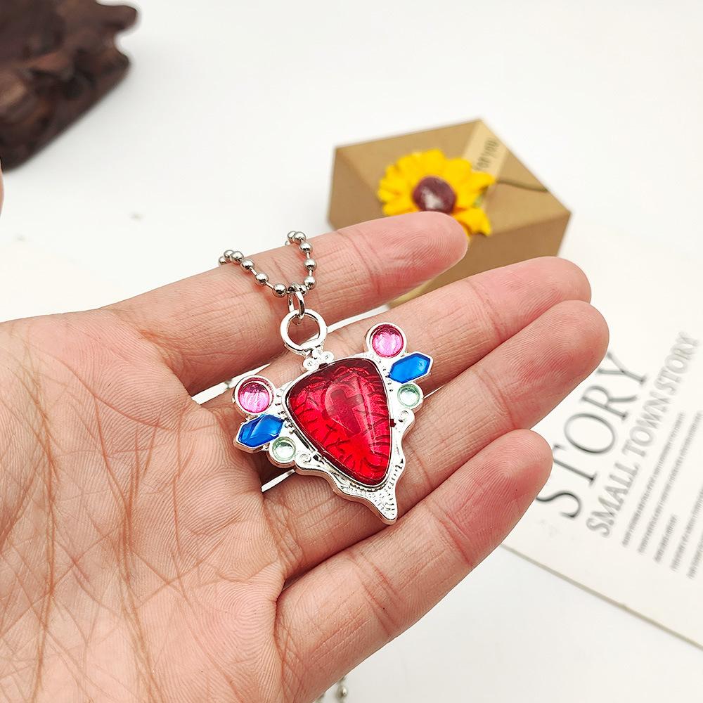 Spilla Smaltata JOJOS Red Rock Anime Moda Collana Affascinante Accessori Cosplay Spilla Collana da Uomo e Donna Regali per Fan
