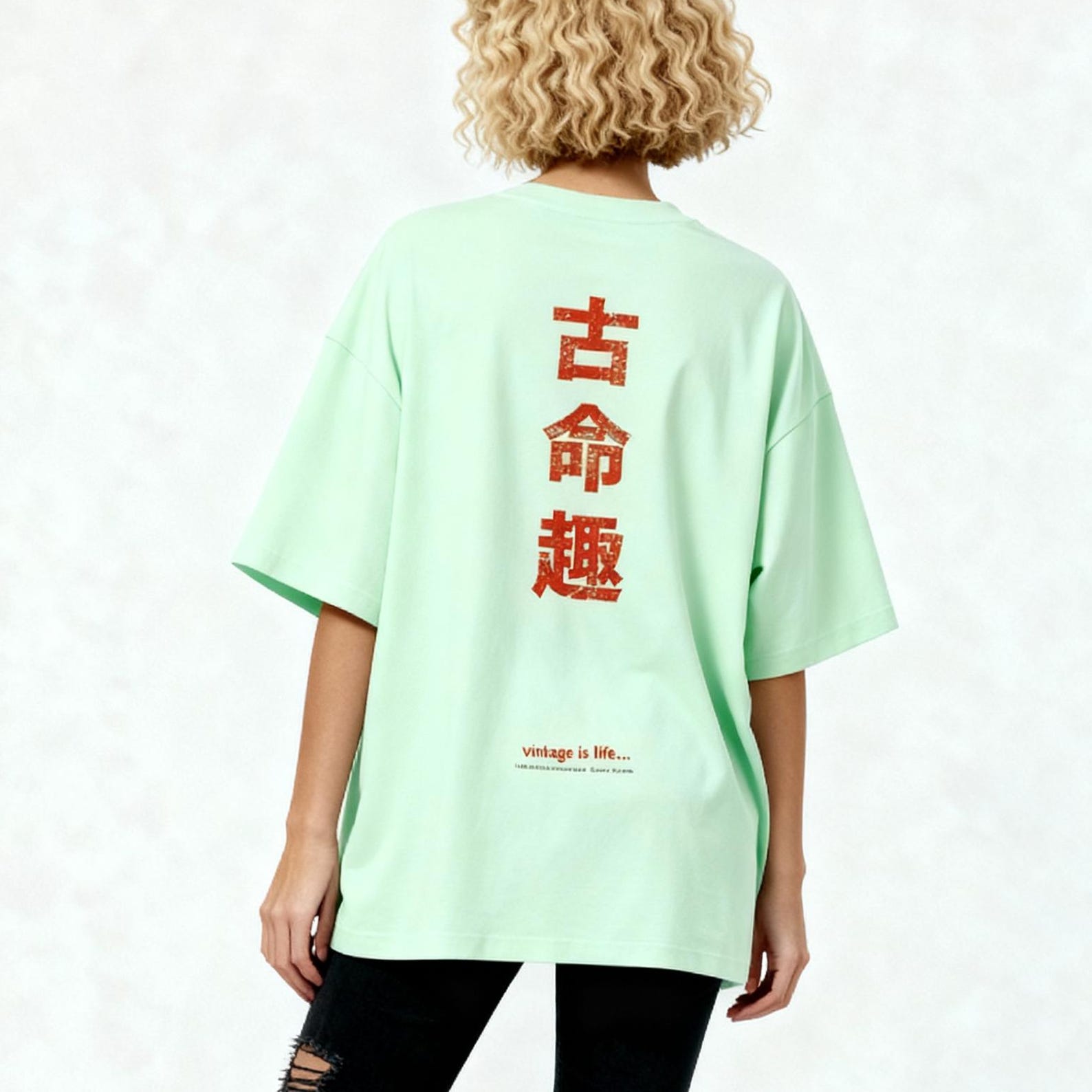 PREMIUM Vintage Is Life Unisex 230 GSM T-shirt, Japanese Streetwear, Kanji Shirt, Japan Fashion, Quality Shirt L