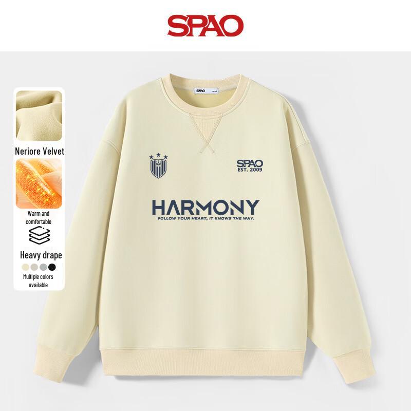 

SPAO Men s Heavyweight Fleece-Lined Crewneck Sweatshirt S