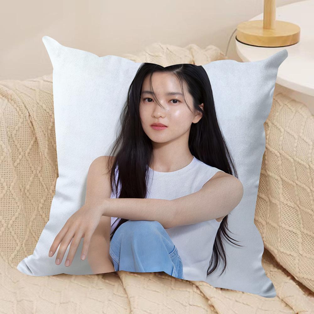 

Kim Tae ri Cushion Cover Soft Plush Fabric DoubleSided Printed Sofa Cushion Cover for All Seasons Home Decor Gift 30x30cm