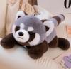 Lying Sitting Gray Raccoon Plush Toy Stuffed Animal Doll Decoration Gift Kids