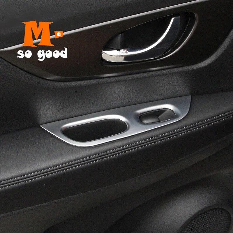 2014-2018 ABS Chrome Door Window Glass Armrest Lift Switch Button For Nissan XTrail T32 Car Accessories X-Trail Rogue Manual