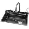 Whale Style Stainless Steel Multifunctional Kitchen Sink with Digital Display