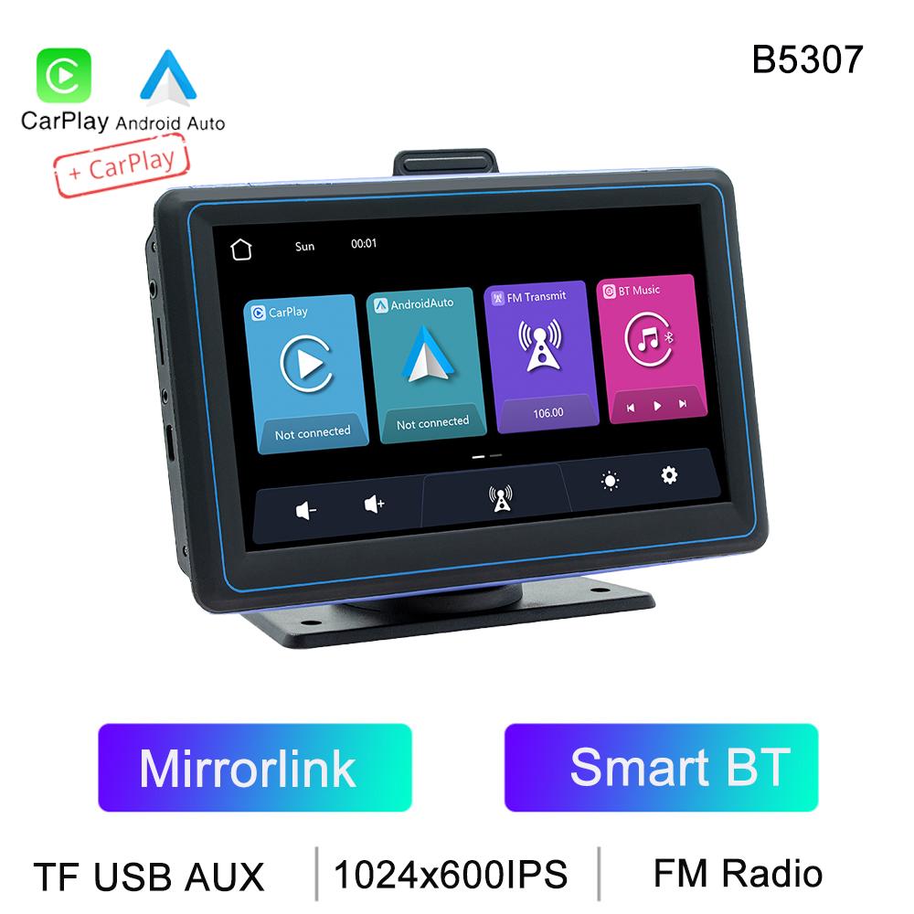 

BQCC 7-дюймовый IPS-экран портативное автомобильное радио беспроводное Android Auto Carplay BT FM USB Handsfree автомобильная стереосистема Mirrorlink мультимедийный плеер