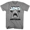 Jaws Shark Amity Island 1975 Men T Shirt Surf Water Ocean Attack Movie Merch