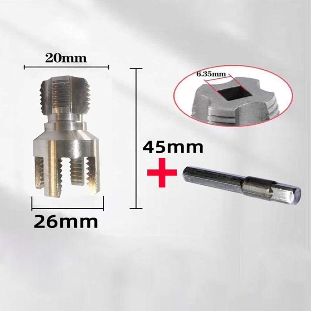 Internal/External Thread PVC Pipe Threader Kit 4/6 Points Thread Tap Waterpipe Tapping Tool