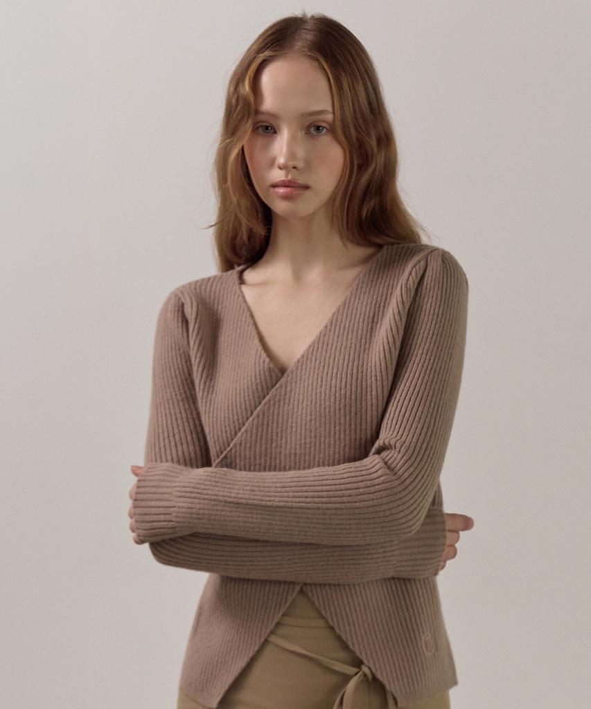 ELLIOTI Wrap Layered Knit Ts_3Color