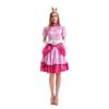 Halloween Super Mary Peach Princess Dress Adult Female Performance Dress Stage Dress