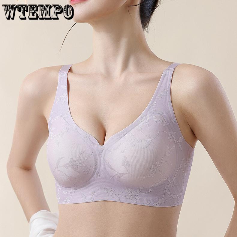 Bra for Women Without Steel Rings Soft Support Bra Jacquard Sports Comfort Bra