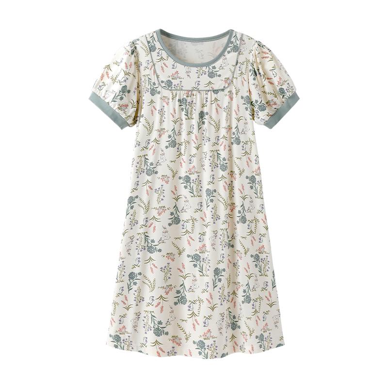 YEEHOO Girls  Summer Breathable Cotton Sleep Dress 160