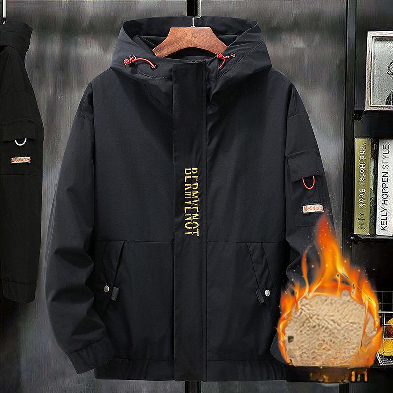 Autumn and Winter Large Size Jacket Loose Trend Casual and Thin Hooded Jacket