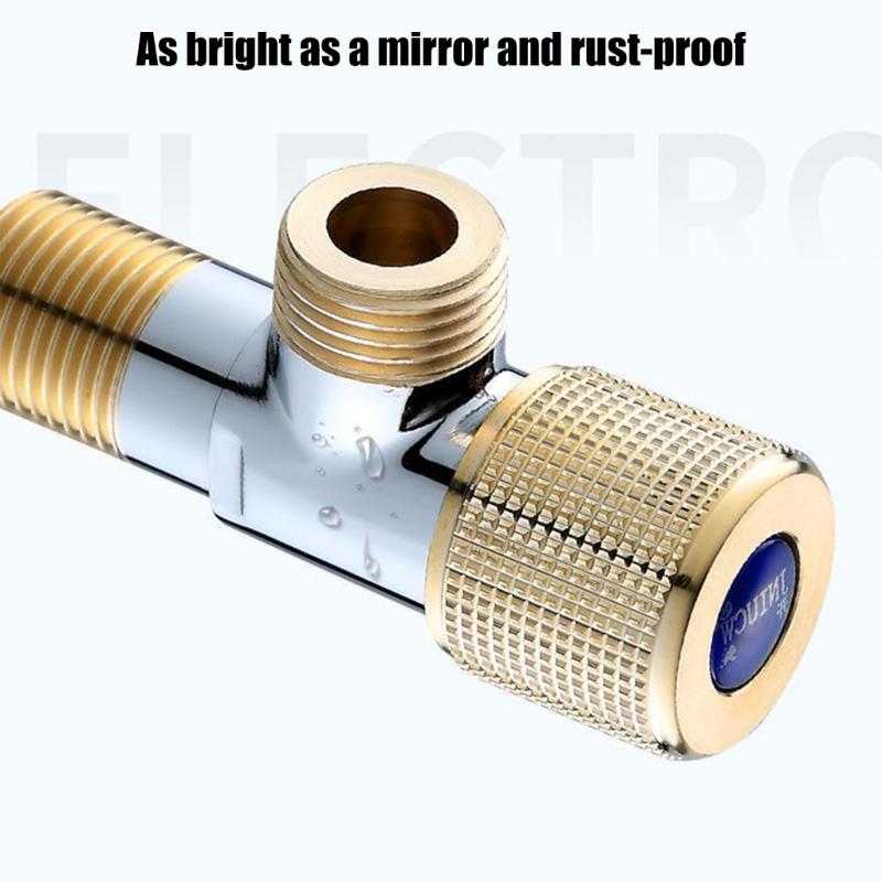 Industrial Strength Angle Valves Anti Corrosion Thickened Anti Burst Brass Angle Valves for Water Flows Control Systems