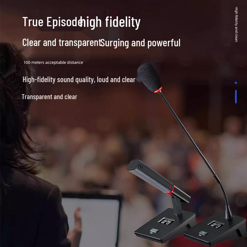 HuiDu AT-400S Long-Distance Wireless 4-in-1 Microphone System