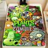 Vibrant Plants vs. Zombies Plush Blanket - Colorful Cartoon Print Fleece Throw, Soft and Cozy for Kids, Perfect for Gaming Rooms