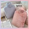 Plush Fleece-Lined Rabbit Fur Hot Water Bottle & Super Soft Hand Warmer (E18)