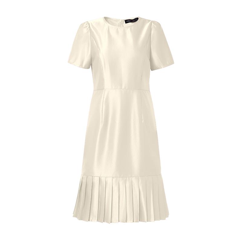 ZANZEA Women Casual Round Neck Summer Short Sleeve Satin Dress
