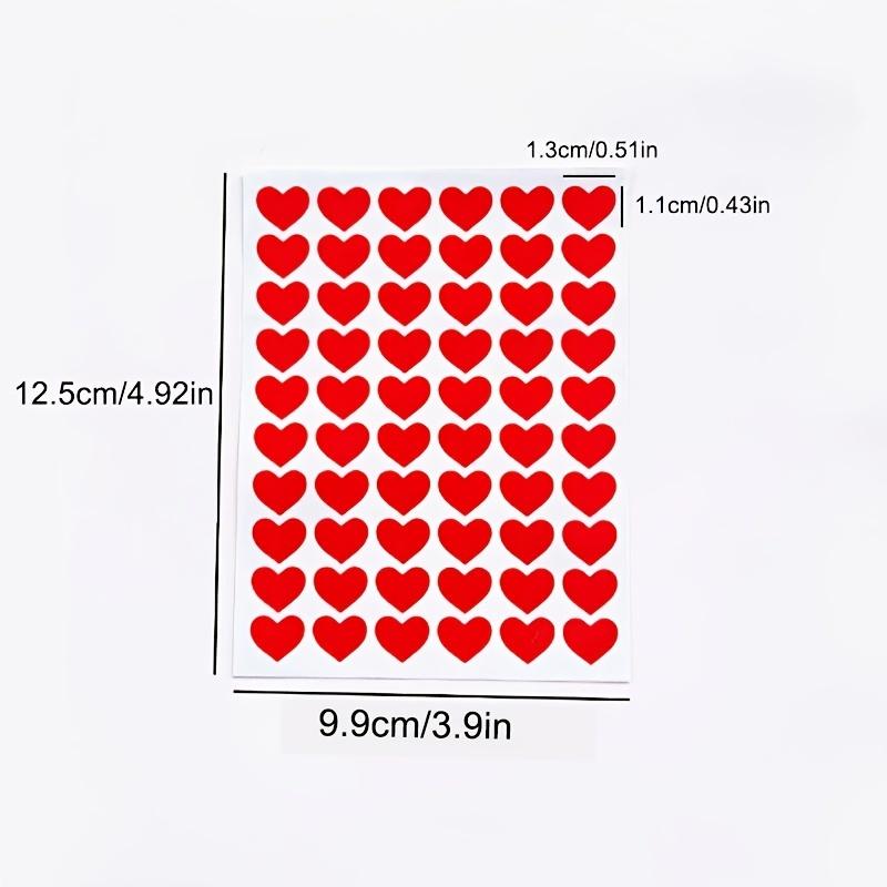 Romantic Heart Stickers for Valentine's Day & Weddings - 10 Sheets of Red & Pink Love Decals, Perfect for Jewelry Gift Boxes