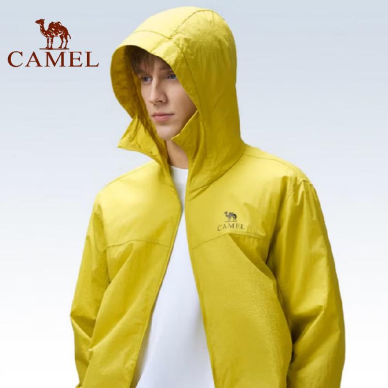 CAMEL Men s UPF1000 Cooling Water-Repellent Hooded Outdoor Jacket L