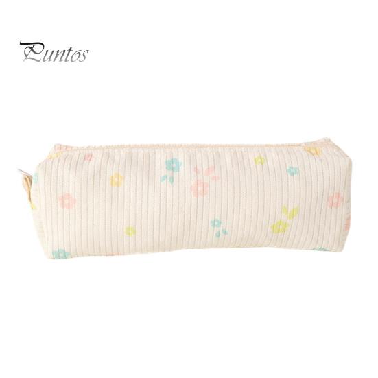 Soft Fabric Pencil Case Cute Floral Case, Mini Cotton Pouch for Pens Pencils Erasers, Lightweight Daily Use Pen Zipper Storage Bag Students,