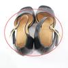 Excellent HERMES Sandals Ankle Strap with API Metal Black Leather Women 35.5 Used