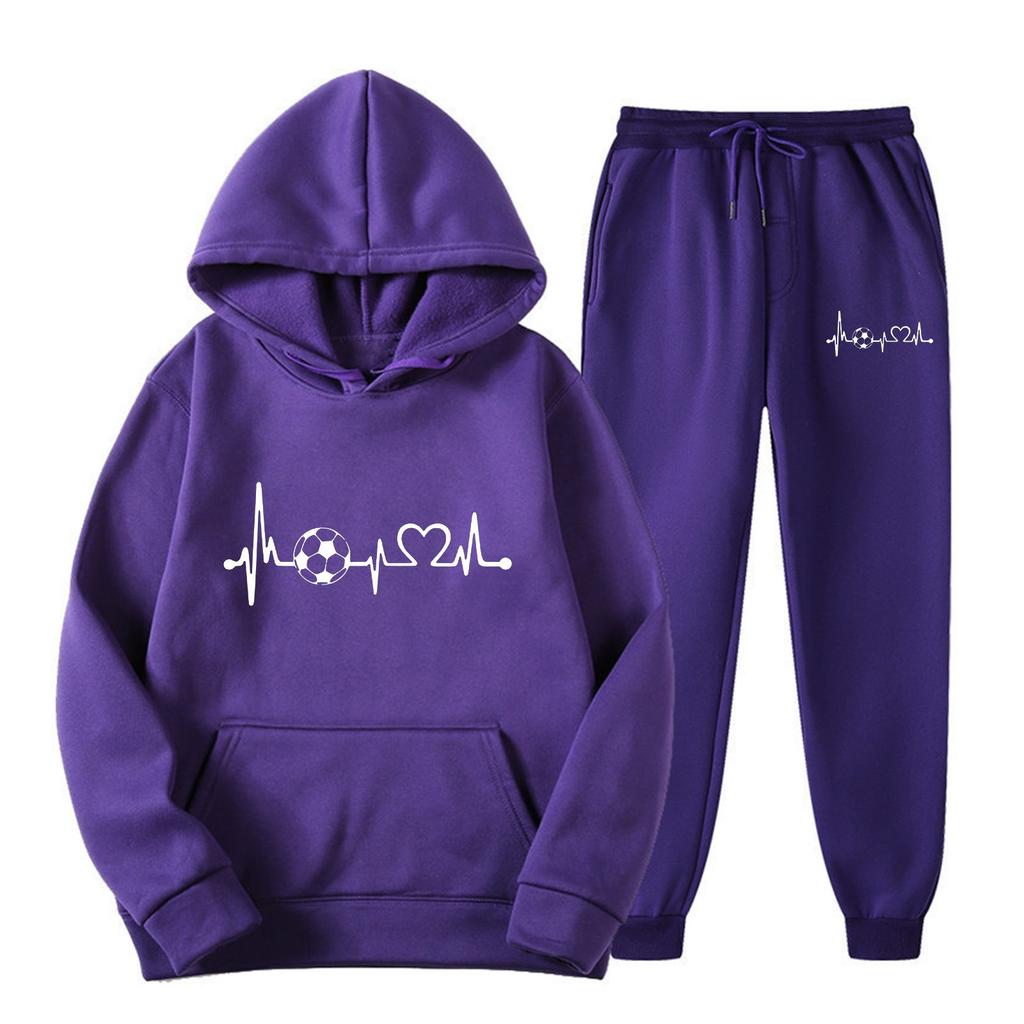 New European and American Spring and Autumn Women's Sports Sweater Set Fashion Casual Sweater Sweatpants Set Hoodie Women