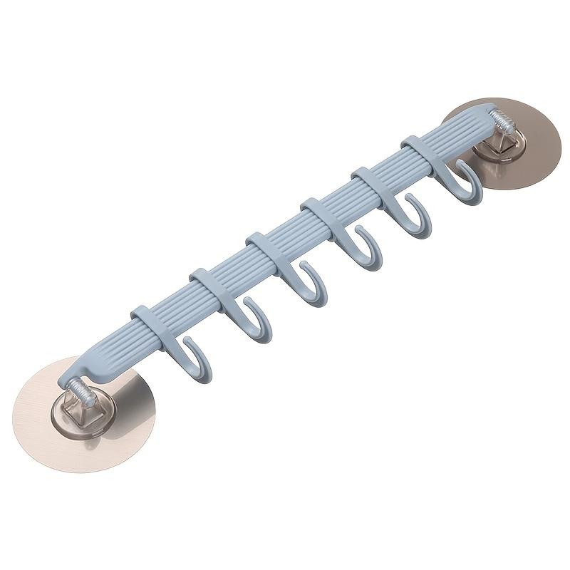 1PC Suction Cup Type Hook 6 Rows for Kitchen Bathroom Corner Suspension Without Marks Hanger Hook