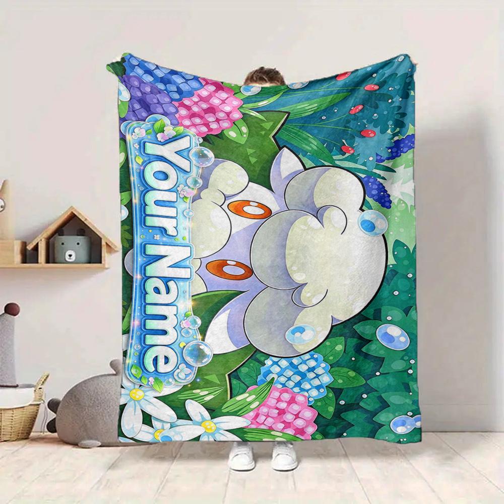 Custom 1Pc Whimsicott Lush Nature Garden Flannel Fleece Blanket Soft Warm Throw Blanket for Sofa Bed Couch Home Decor Travel Nap Blanket Xmas Gift Q11