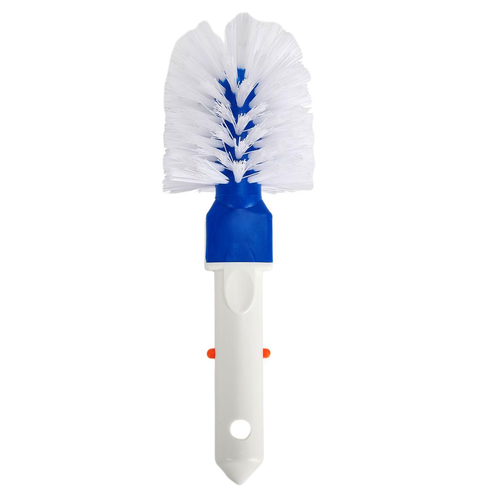 Round Pool Step and Corner Brush with Stiff Bristles for Deep Cleaning Crevices Fits Telescoping Poles with Adjustable Clips