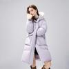 Qiusishui Ren Women's Fashion Fur Collar Mid-length Down Jacket