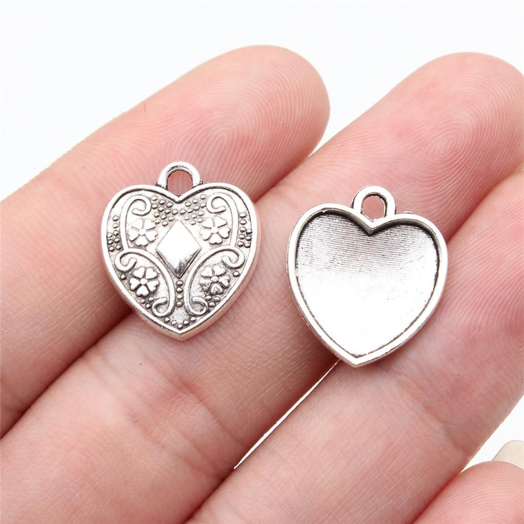 Charms Peach Heart Love Pendants Wedding Jewelry Findings QC094