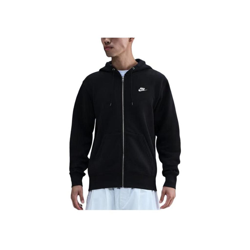 Nike As M Nk Bb Fz Logo Hooded Zip Long Sleeve Knit Fleece Warm Jacket Men Jackets FN3862-010