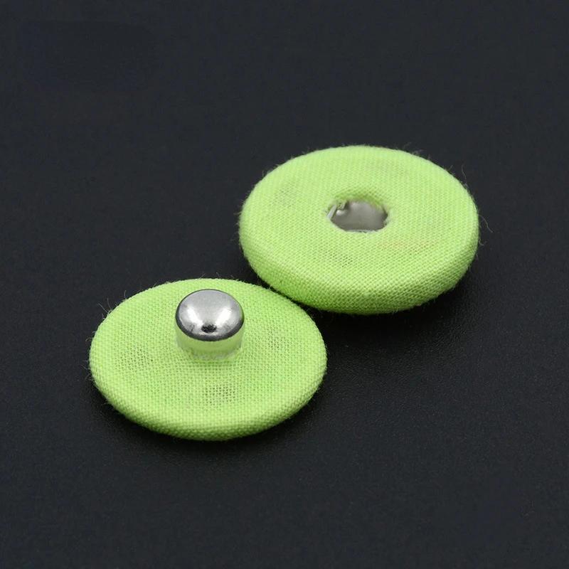 Kovové patentky Knoflíky na stisk Šití Oblečení Příslušenství Zapuštěná přezka Obalená látkou 20 ks 15/18/21/23/25 mm