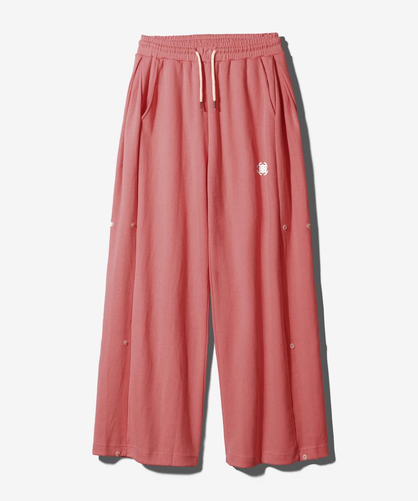 Paensyo Symbol Snap Wide Double Jersey Pants - Red