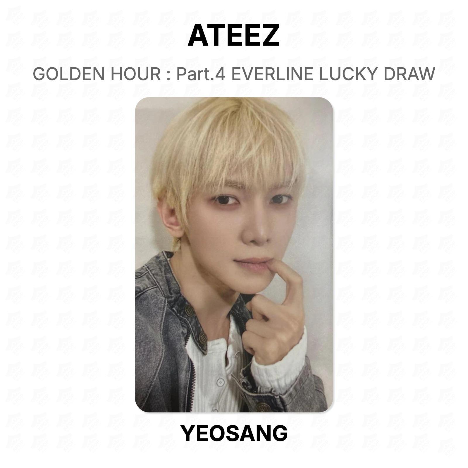 ATEEZ GOLDEN HOUR : Part.4 EVERLINE LUCKY DRAW Official Photocard YEOSANG