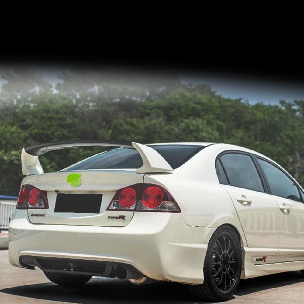 Rear Spoiler Wing for 06-15 Eighth Gen Civic, Si Ming Taiwan Style, Three-Section Sport Design