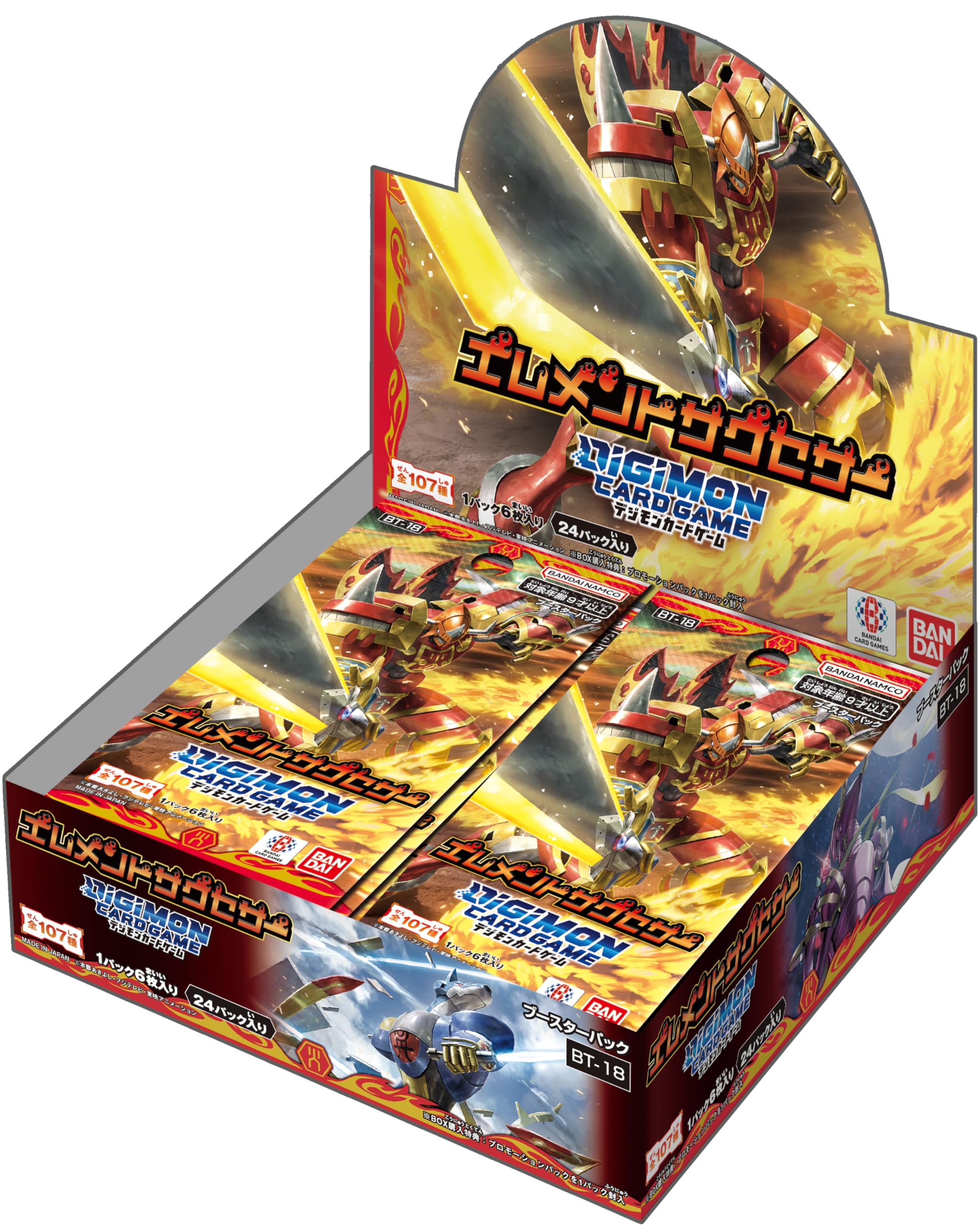 

BANDAI Digimon Card Game Booster Pack Element Successor 24 Packs [BT-18] (BOX)