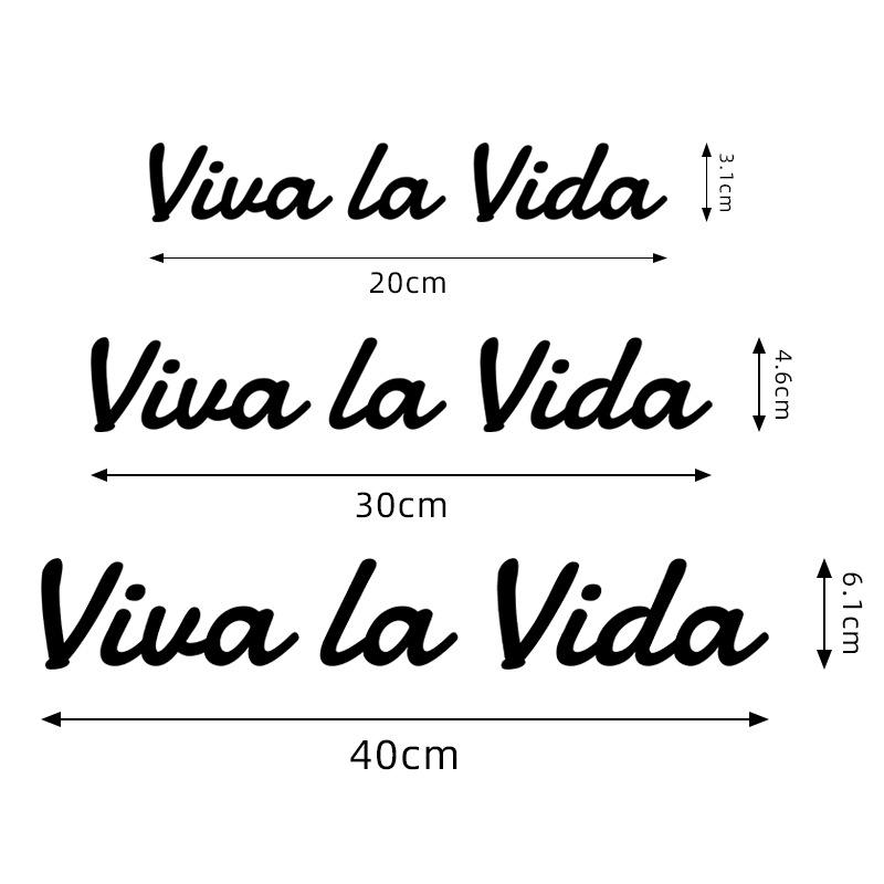 Viva La Vida Cool Stickers For Car Bumper And Door Motorcycle Helmet Street Racing Waterproof Decals