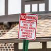 GicnKeuz Large No Parking Signs,18x12 Inches Violators Will Be Towed Away at Vehicle Owner's Expense Signs, Engineer Grade Reflective Aluminum, Fade