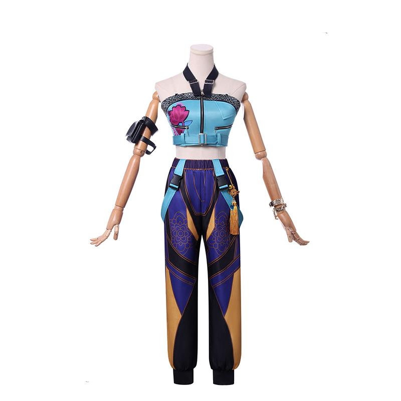 Fantasia Cosplay de Caçadores de Demônios Anime Kpop Para Mulheres Zoey Cosplay Roupas de RPG de Fantasia Anel Halloween Carnaval Festa Terno