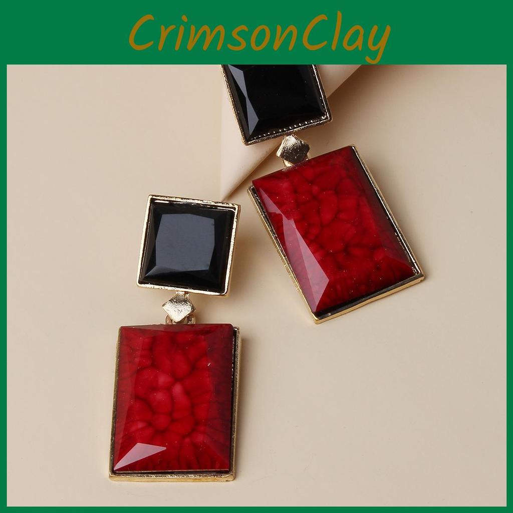 Resin Earrings Minimalist With Geometric Design For Women Fashion Summer